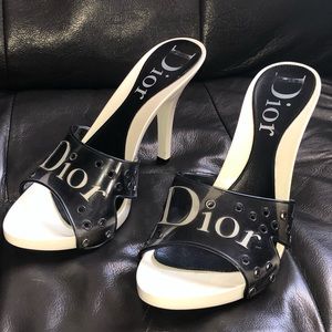 Dior Shoes | Auth Dior Jelly Mule Slide Sandal Heel 65 365 | Poshmark